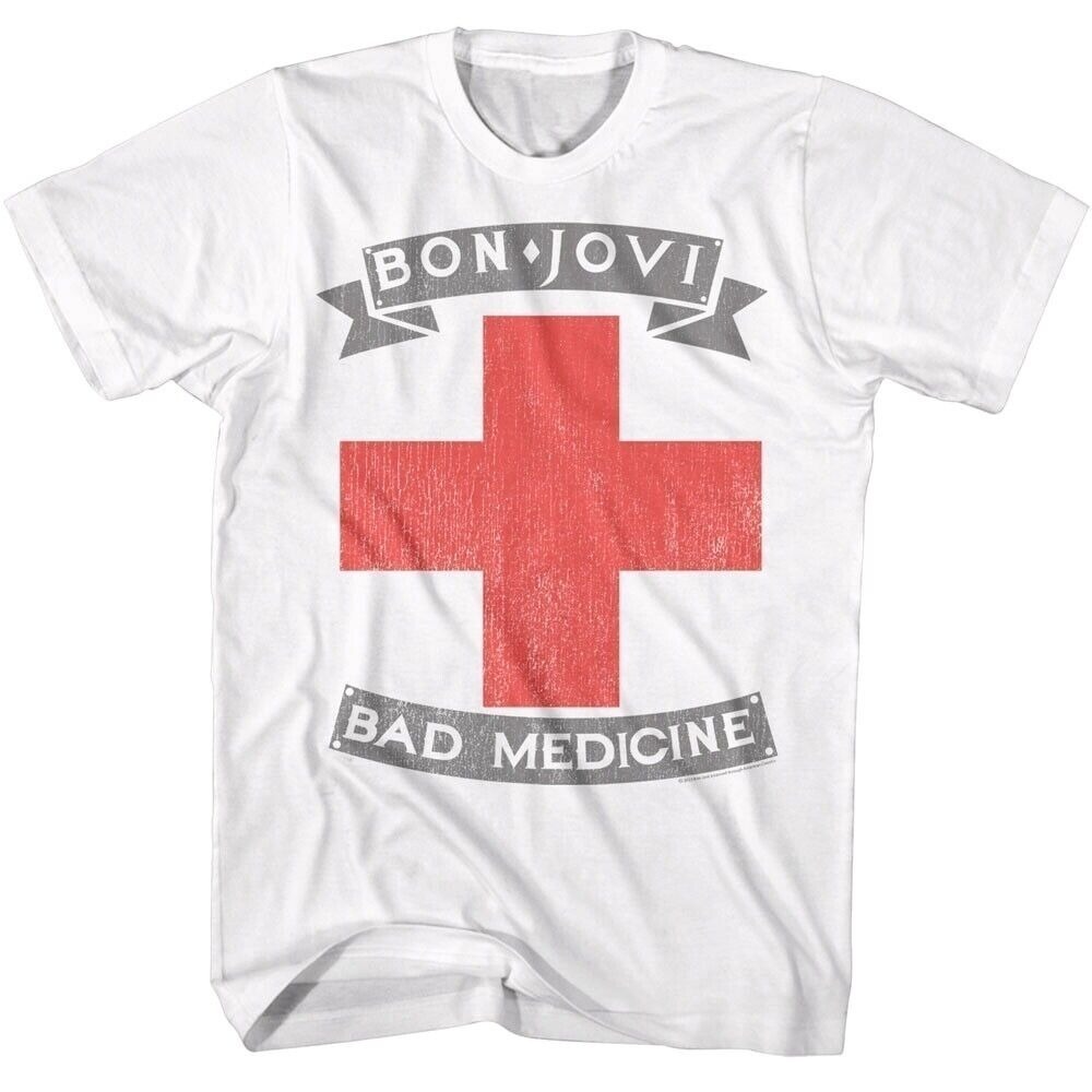 Bon Jovi Bad Medicine T Shirt Album Cover Rock Band Concert Tour